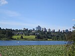 Burnaby highrises across Deer Lake